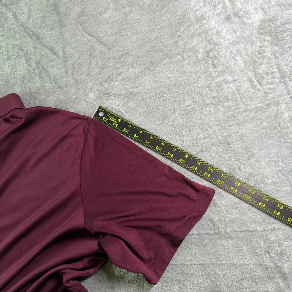 Adidas Golf Polo Shirt Athletic Training Bulldog Logo Maroon 3XL